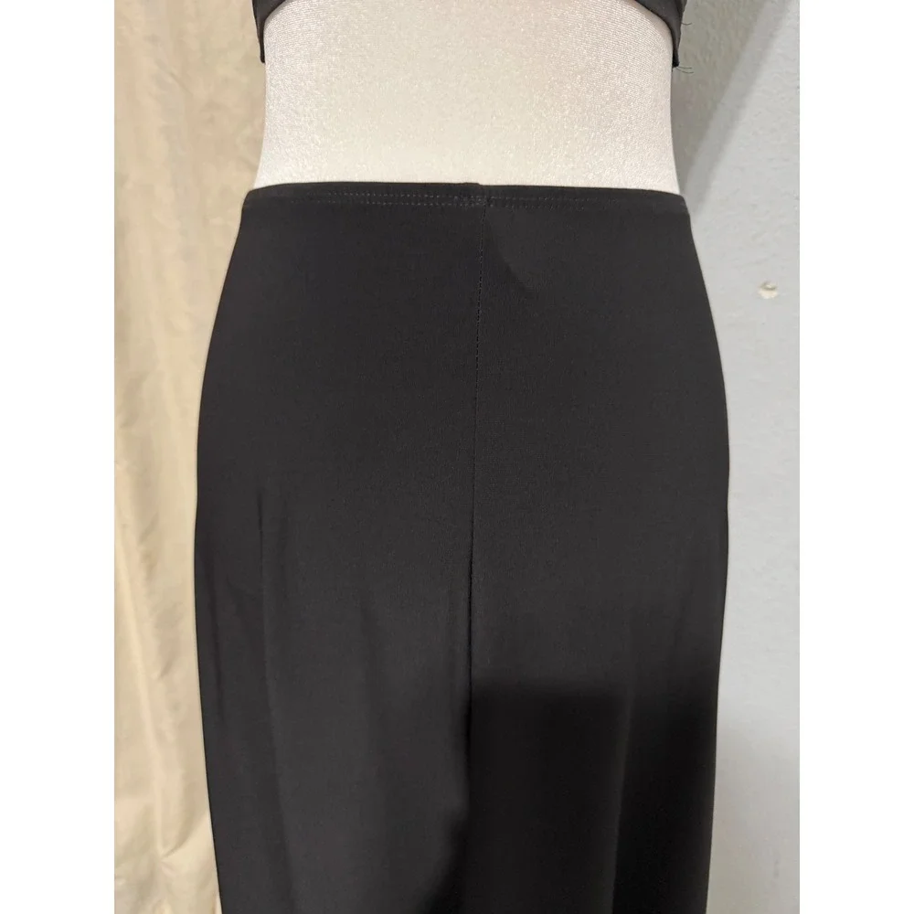 Whimsical Jason Maxwell Black Midi Skirt XL A-Line Elastic Waist Stretch Fairy